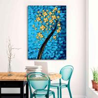 Quadro Flores Douradas