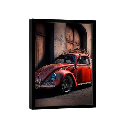 Quadro Fusca Vermelho Intenso -- Br Artes