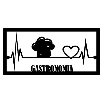 Quadro Gastronomia 60cmx29cm-cria Arte Laser Preto