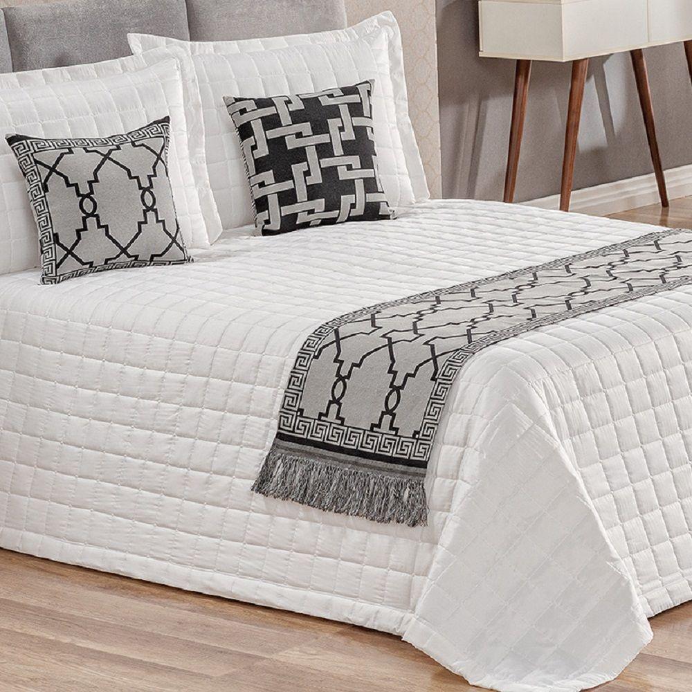 Pezeira Queen Jacquard Rústico Corinto 5 Peças Preto - 1