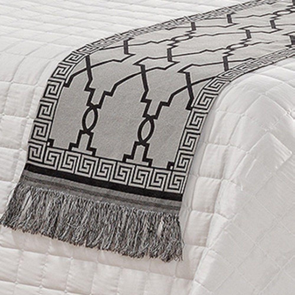 Pezeira Queen Jacquard Rústico Corinto 5 Peças Preto - 4