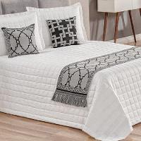 Pezeira Queen Jacquard Rústico Corinto 5 Peças Preto - 1