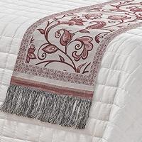 Pezeira Queen Jacquard Rústico Corinto 5 Peças Vinho - 6