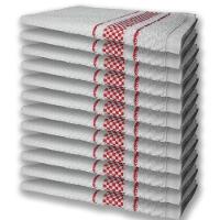 12 Panos De Prato Atoalhado Felpudo Premium Vermelho - 1