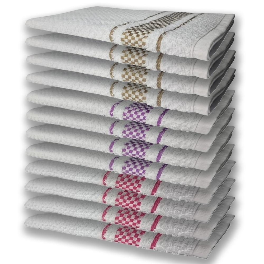 12 Panos De Prato Atoalhado Felpudo Premium Rs+rx+mr - 1