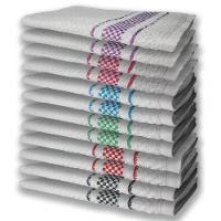 12 Panos De Prato Atoalhado Felpudo Premium Pr+vm+vd+az+rs+rx - 1