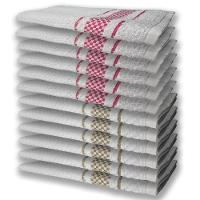 12 Panos De Prato Atoalhado Felpudo Premium 6 Rosa 6 Marrom - 1