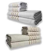 2 Jogos De 4 Toalhas 4 Banho 4 Rosto Dubai 100% Algodão Br+bg - 1