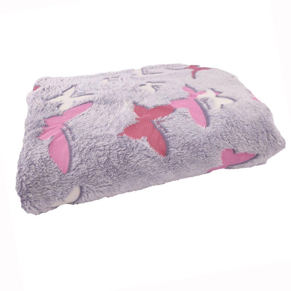 Cobertor Manta Brilha No Escuro Mantinha Infantil Aveludado - 1