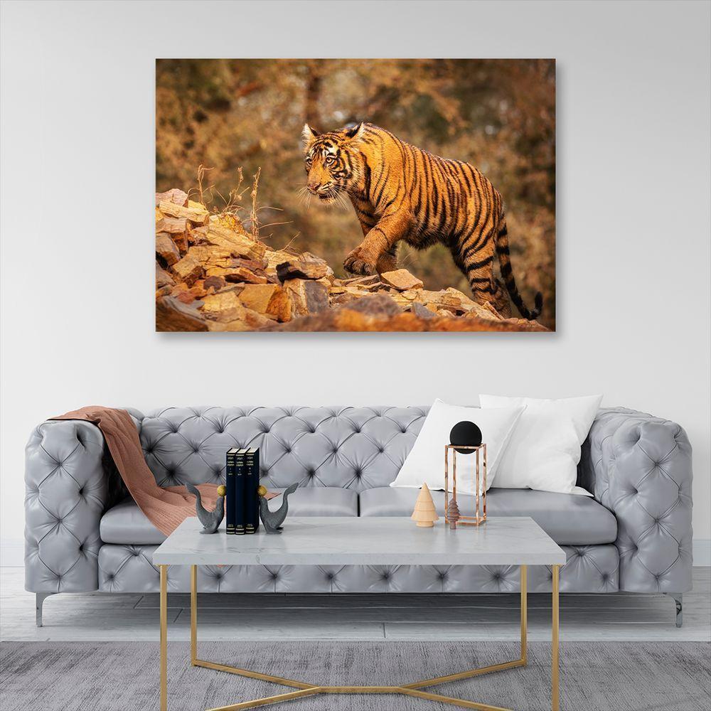 Quadro Tigre Nas Montanhas -- Br Artes - 4