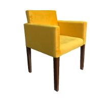 Kit 8 Poltronas Nina Escritório Sala De Recepção Tecido Suede - Amarela - Cor: Amarelo - 10