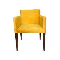 Kit 6 Poltronas Nina Estilo Retrô Tecido Suede Ideal Para Sala De Estar - Amarelo - Cor: Amarelo - 4