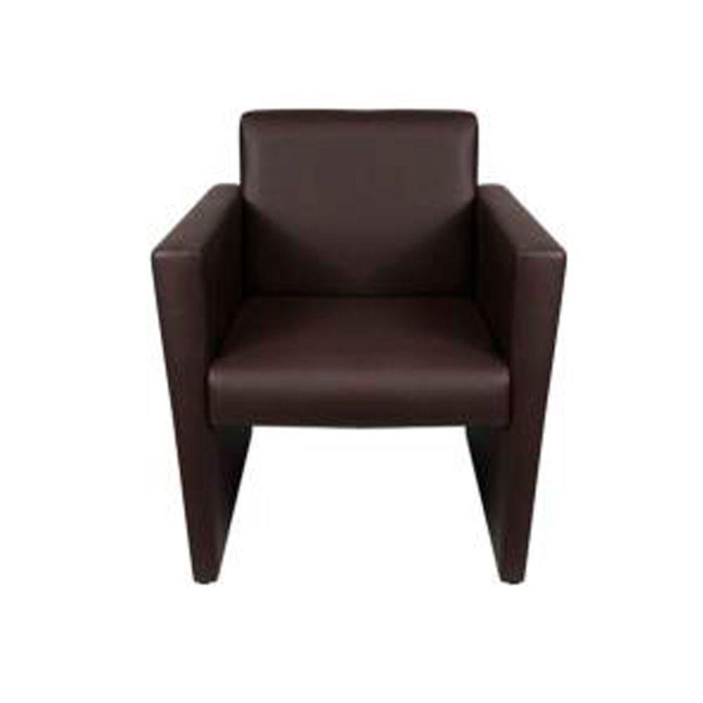 Kit 6 Poltronas Nina Slim 1 Lugar Pé Fechado - Café - Cor: Marrom - 5