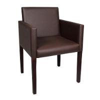 Kit 6 Poltronas Nina Executiva Em Tecido Sintético - Marrom Café - Cor: Marrom - 4