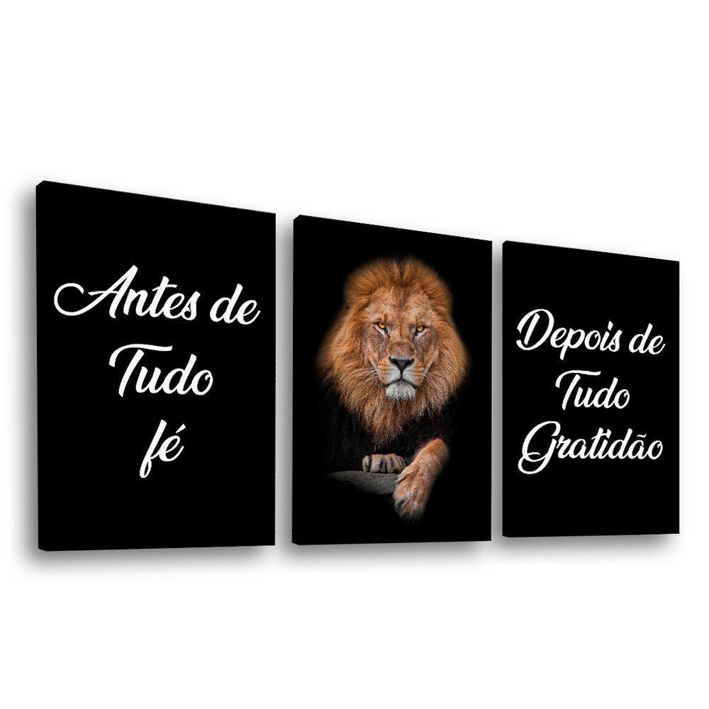 Conjunto De Quadros Trio Fé E Gratidão - 5
