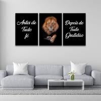 Conjunto De Quadros Trio Fé E Gratidão - 2