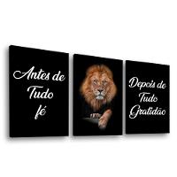 Conjunto De Quadros Trio Fé E Gratidão - 5
