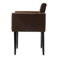 Poltrona Retrô Decorativa Luca Tecido Suede - Marrom - Cor: Marrom - 3