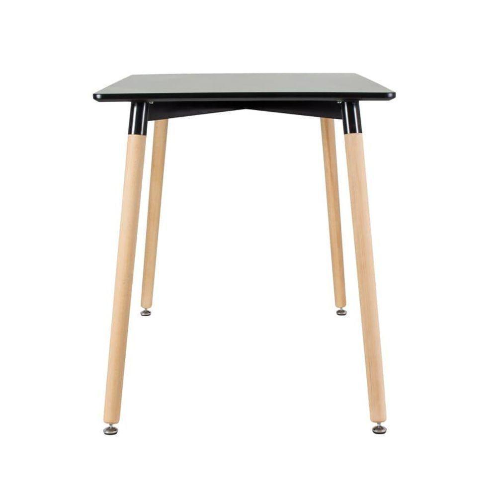 Kit - Mesa De Jantar Retangular Eames 60 X 120 Cm Preto + 2 Cadeiras Eiffel Dsw Marrom - 9