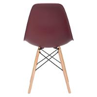 Kit - Mesa De Jantar Retangular Eames 60 X 120 Cm Preto + 2 Cadeiras Eiffel Dsw Marrom - 5