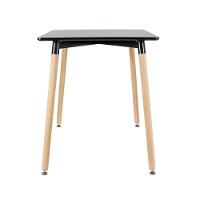 Kit - Mesa De Jantar Retangular Eames 60 X 120 Cm Preto + 2 Cadeiras Eiffel Dsw Marrom - 9