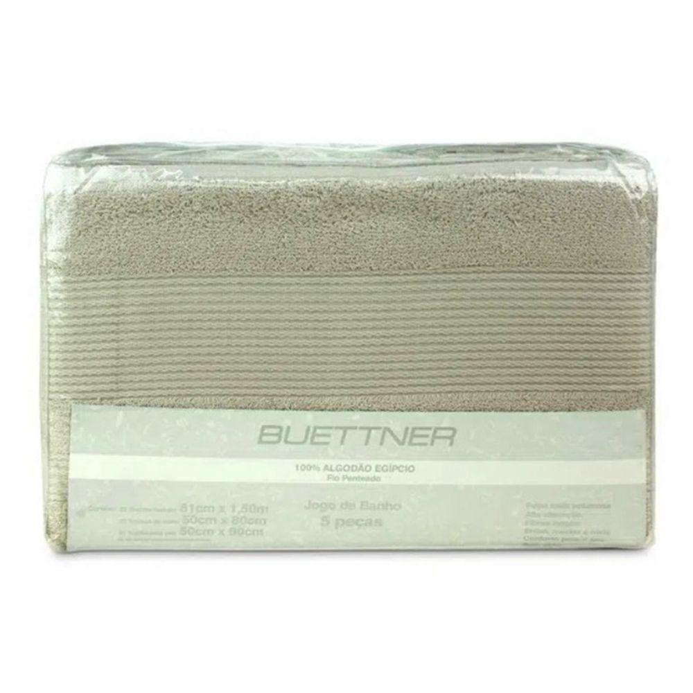 Jogo De Toalha Buettner 5 Peças Algodão Egípcio Palha - 2