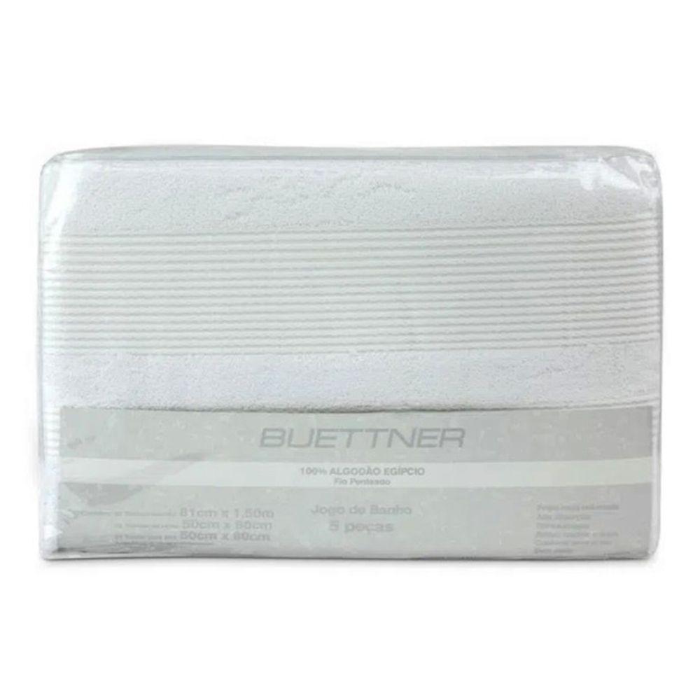 Jogo De Toalha Buettner 5 Peças Algodão Egípcio Branco - 2