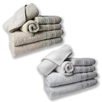 Jogo De Toalhas 4 Banhos 4 Rostos 4 Pisos Grande Grossa Bege+branco - 1