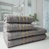 Kit 4 Toalhas 2 Banho 2 Rosto Dubai 100% Algodão Cinza - 3