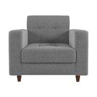 Kit 02 Poltronas Arezzo Linho Grafite A26 Pés Chanfrado Marrom - D'rossi - 6