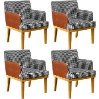 Kit 04 Poltronas Base Mel Beatriz Couríssimo Camel - 1