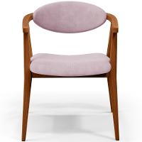 Kit 02 Poltronas Decorativas Para Sala De Estar Jantar Cecília L02 Suede Rosê - 6