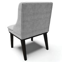 Kit 2 Poltronas Base Fixa De Madeira Suede Cinza/Preto - 2