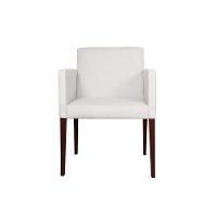 Kit 6 Poltronas Nina Executiva Escritório Sala De Recepção Tecido Sintético - Branco - Cor: Branco - 3