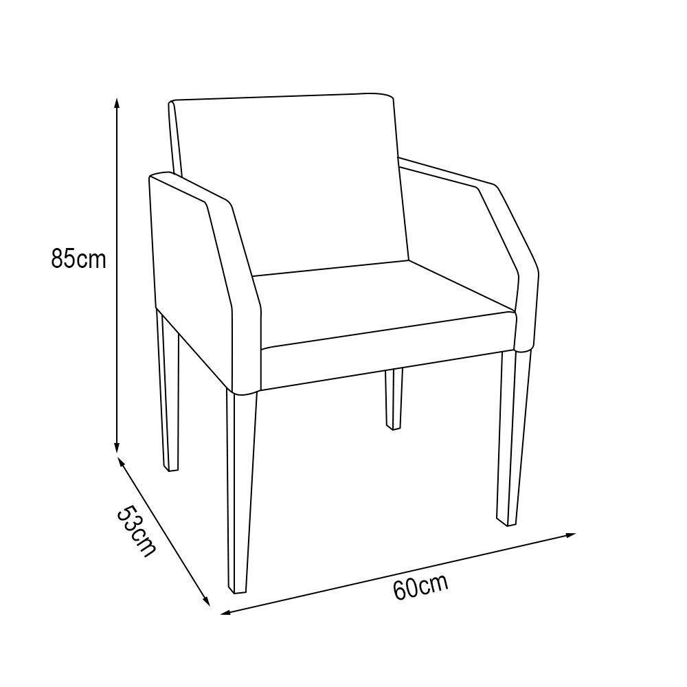 Kit 8 Poltronas Costura Capitonê Sala Espera Escritório - Bege - Cor: Bege - 2