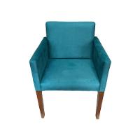 Kit 6 Poltronas Nina Estilo Retrô Tecido Suede Ideal Para Sala De Estar - Azul Turquesa - Cor: Azul - 3