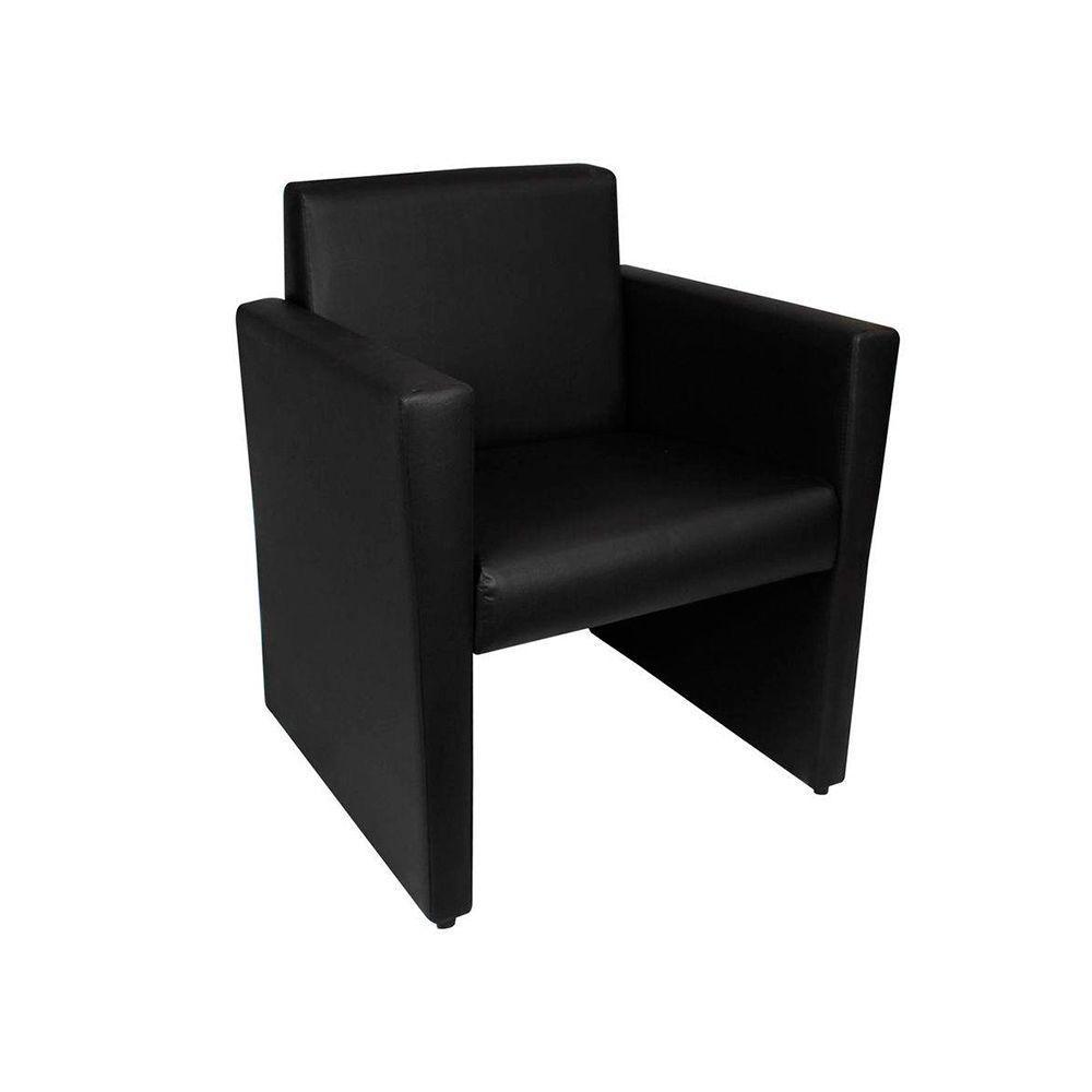 Kit 4 Poltronas Nina Slim 1 Lugar Pé Fechado - Preto - Cor: Preto - 6