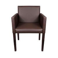 Kit 4 Poltronas Nina Executiva Em Tecido Sintético - Marrom Café - 3