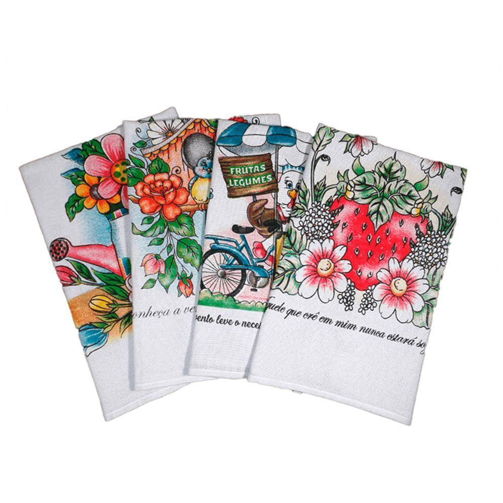 Pano De Prato Lomaer aria 50 X 70Cm Estampado 03 Unidades - 1