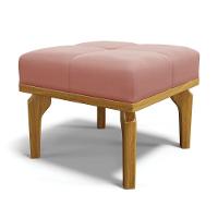 Poltrona De Amamentação Com Balanço E Puff Manu Veludo Rosê Ta120 Base De Madeira - D'rossi - 5