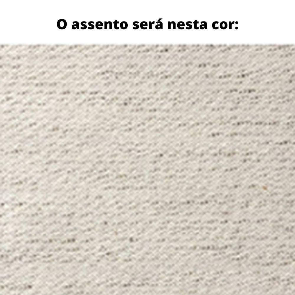 Poltrona Com Braço Évora Linho Bege Madeira Cedro Corda Náutica Redonda Poliéster Rami - 9