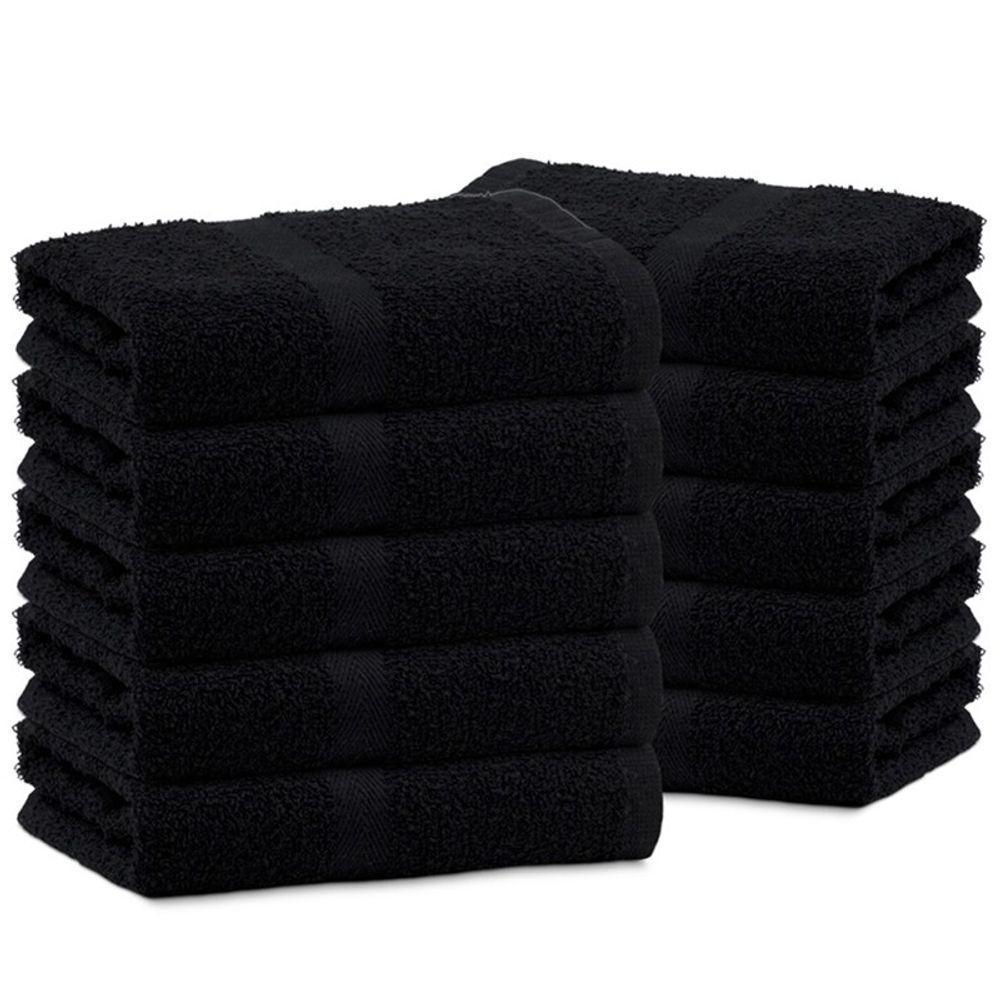 Toalha De Rosto Margex Salão Preto 12 Unidades - 1