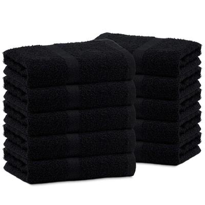 Toalha De Rosto Margex Salão Preto 12 Unidades