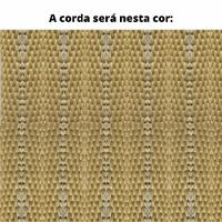 Poltrona Com Braço Ravi Algodão Cinza Madeira Cedro Corda a Poliéster Palha - 3