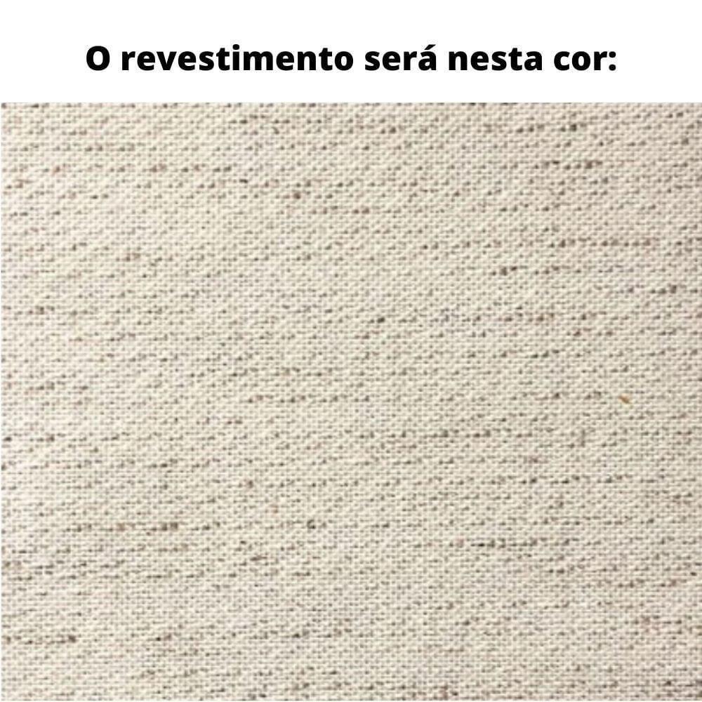 Poltrona Com Braço Mava Algodão Bege Madeira Cedro Corda Plana Poliéster Preta - 4