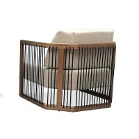 Poltrona Com Braço Mava Algodão Bege Madeira Cedro Corda Plana Poliéster Preta - 5