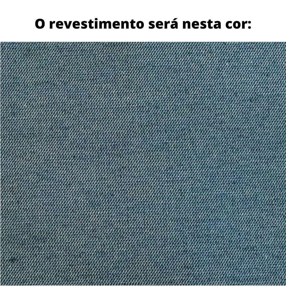 Poltrona Com Braço Saibi Algodão Azul Madeira Cedro Corda Plana Poliéster Azul - 8
