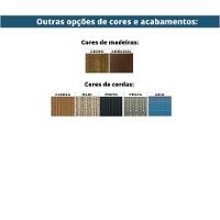 Poltrona Com Braço Luck Algodão Impermeável Azul E Branco Madeira Cedro Corda Plana Poliéster Azul - 6