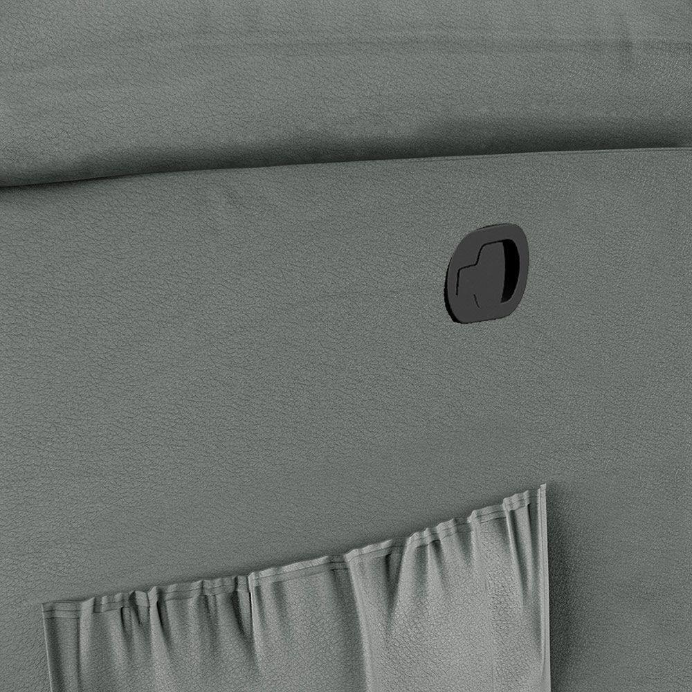 Poltrona Do Papai Reclinável Sala De Cinema Madrid Manual Pu Cinza G23 - 3
