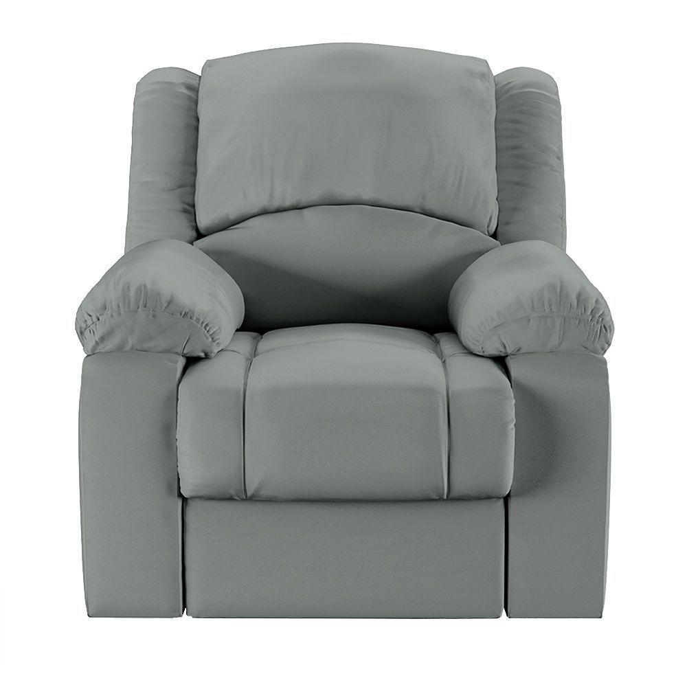 Poltrona Do Papai Reclinável Sala De Cinema Madrid Manual Pu Cinza G23 - 8